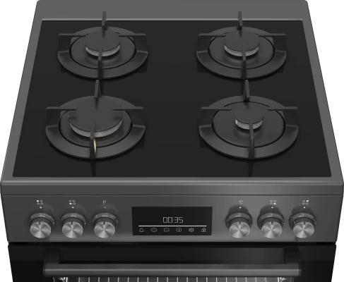 BEKO Cooker  |  FBM62330GADSN  |  Hob type Gas  |  Oven type Electric  |  Grey  |  Width 60 cm  |  Grilling  |  LED  |  Depth 60 cm  |  72 L
