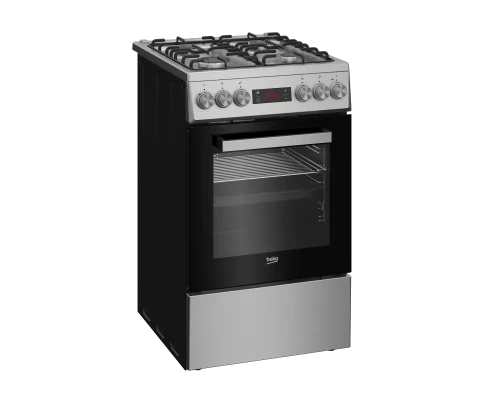BEKO Cooker  |  FSM52321DXDT  |  Hob type Gas  |  Oven type Electric  |  Stainless Steel  |  Width 50 cm  |  Grilling  |  Depth 60 cm  |  60 L