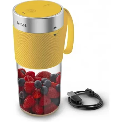 TEFAL  |  Blender  |  BL1C0230 LightMix On the Go  |  Tabletop  |  Jar material Tritan  |  Jar capacity 0.3 L  |  Yellow / Transparent
