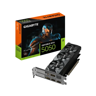 Gigabyte GeForce RTX 5050 OC Low Profile 8G  |  NVIDIA  |  8 GB  |  GeForce RTX 5050  |  GDDR6  |  HDMI portu skaits 2  |  PCI-E 5.0