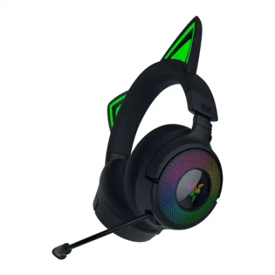 Razer  |  Austiņas  |  Kraken Kitty V3 Pro  |  Jā  |  Bluetooth  |  Ap ausīm  |  Bezvadu
