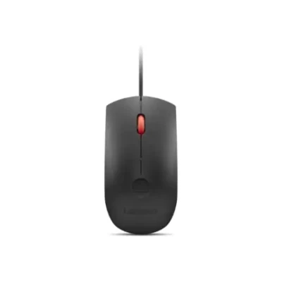 Lenovo Fingerprint Biometric USB Mouse Gen3  |  Wired  |  USB-A  |  Black / Red