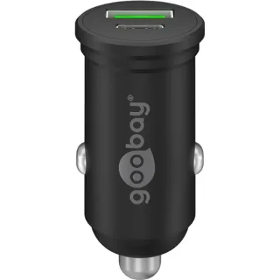 Goobay Dual-USB Car Fast Charger USB-C PD (Power Delivery), 45 W  |  61739