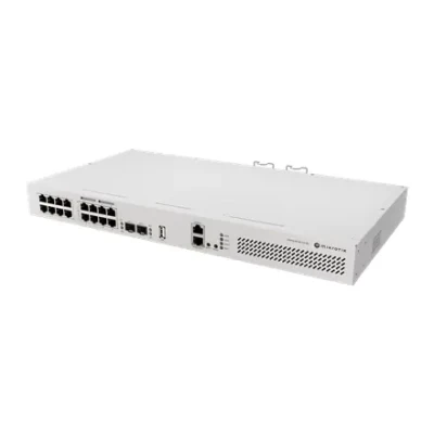 MikroTik  |  Cloud Router Switch with RouterOS L5, racmount case  |  CRS418-8P-8G-2S+RM