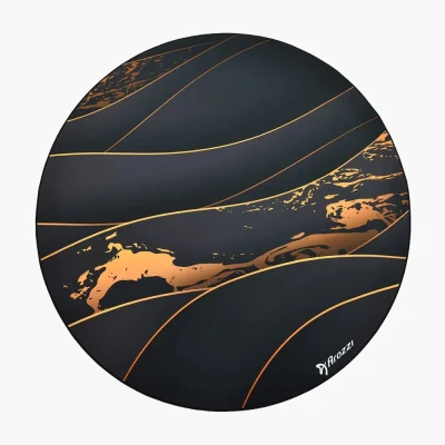 Arozzi Zona Round Floor Pad  |  Black / Gold
