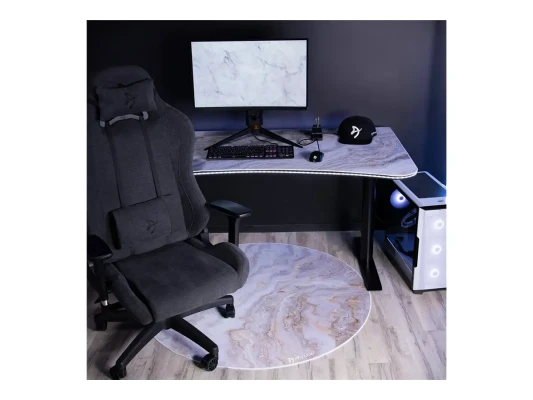 Arozzi Zona Round Floor Pad  |  White Marble