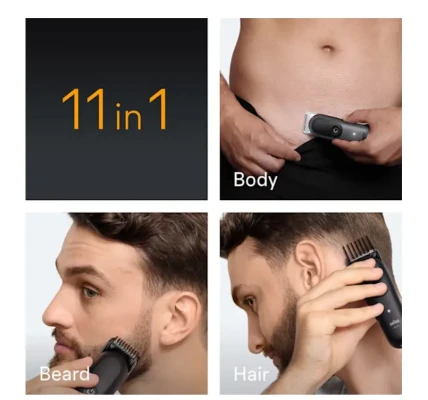 Braun 11-in-1 Grooming Kit  |  All-in-One Kit Series 5 AIO5560  |  Cordless  |  Number of length steps 14  |  Grey / Black