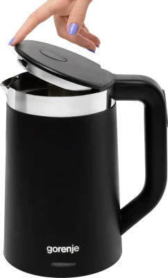 Gorenje Kettle  |  K17TRDW  |  Electric  |  2200 W  |  1.7 L  |  Plastic / Metal  |  360° rotational base  |  Black