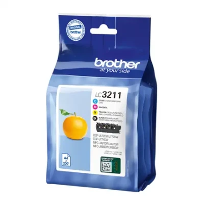 Комплект картриджей Brother Value Pack  |  LC3211VAL  |  Чернильный картридж  |  Черный, желтый, голубой, пурпурный