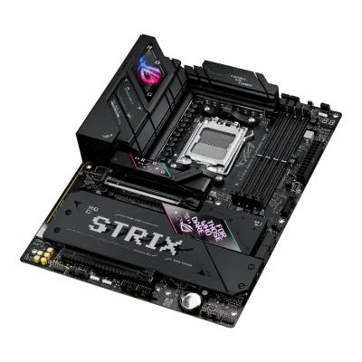 Asus ROG STRIX B850-E GAMING WIFI  |  Procesora ģimene AMD  |  Procesora sokets AM5  |  DDR5  |  Atbalstītās cietā diska interfeisi SATA, M.2  |  SATA savienotāju skaits 4