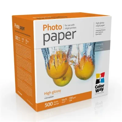 ColorWay foto papīrs, 500 lapas  |  230 g / m²  |  10x15  |  Augsts spīdums