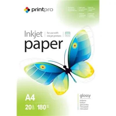 ColorWay PrintPro Фото бумага, 20 листов  |  180 г / м²  |  A4  |  Высокоглянцевая