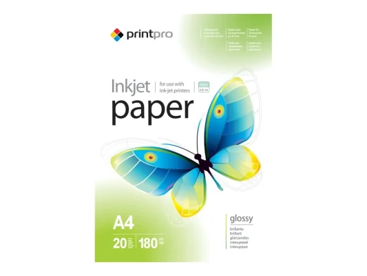 ColorWay PrintPro Фото бумага, 20 листов  |  180 г / м²  |  A4  |  Высокоглянцевая