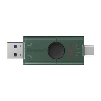 Kingston DataTraveler Duo  |  128 GB  |  USB 3.2 Gen 1  |  Melns / Zaļš
