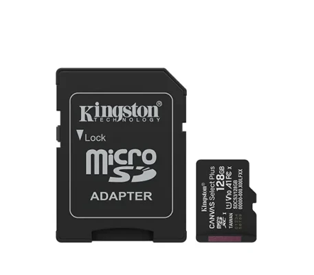 Kingston Canvas Select Plus  |  128 ГБ  |  microSD  |  Класс флэш-памяти Class 10, UHS-I, U1 / U3, видео класс 10 / 30, A1