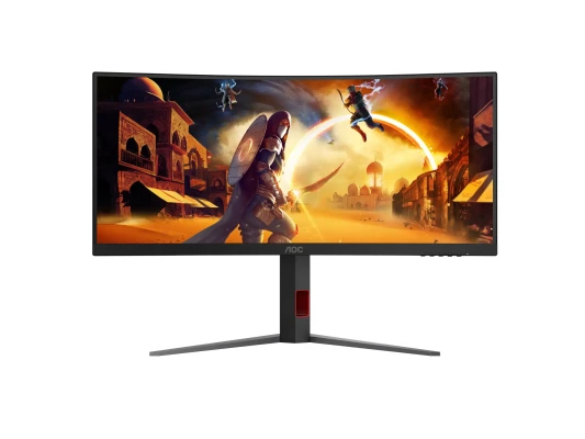 AOC  |  CU34G4  |  34 "  |  Быстрая VA  |  UWQHD  |  21:9  |  180 Гц  |  1 мс  |  3440 x 1440 пикселей  |  300 кд / м²  |  Количество HDMI портов 2  |  Черный