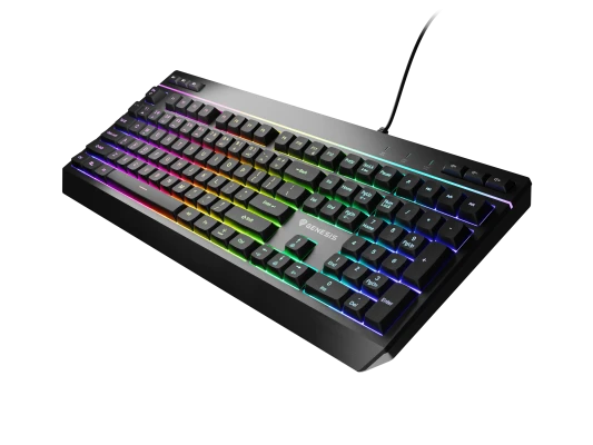 Genesis Rhod 530  |  Мембранная игровая клавиатура  |  Проводная  |  США  |  Черный  |  USB Type-A