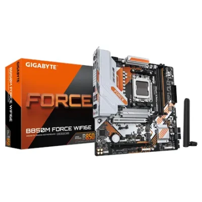 Gigabyte B850M FORCE WIFI6E (rev. 1.0)  |  Семейство процессоров AMD  |  Разъем процессора AM5  |  DDR5  |  Поддерживаемые интерфейсы жестких дисков SATA, M.2  |  Количество разъемов SATA 4