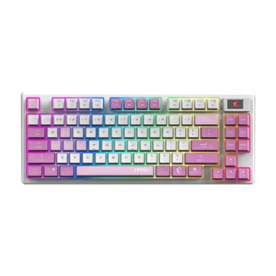 MSI FORGE GK600 TKL WIRELESS VIOLET  |  Gaming keyboard  |  Wireless  |  US  |  2.4 GHz Wireless, Bluetooth, USB 2.0  |  Mechanical Linear