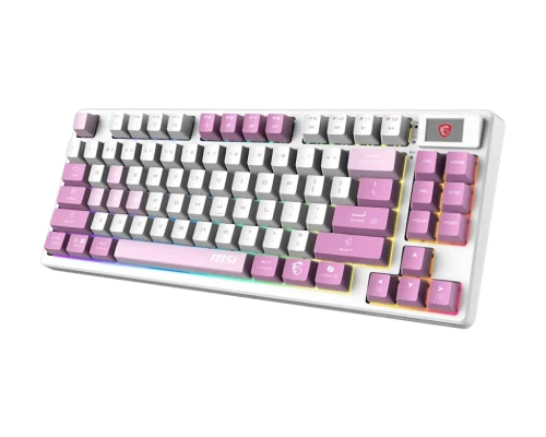 MSI FORGE GK600 TKL WIRELESS VIOLET  |  Gaming keyboard  |  Wireless  |  US  |  2.4 GHz Wireless, Bluetooth, USB 2.0  |  Mechanical Linear