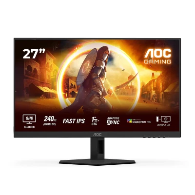 AOC  |  Q27G4ZR  |  27 "  |  Быстрый IPS  |  QHD  |  16:9  |  240 Гц  |  1 мс  |  2560 x 1440 пикселей  |  400 кд / м²  |  Количество HDMI портов 2  |  Черный