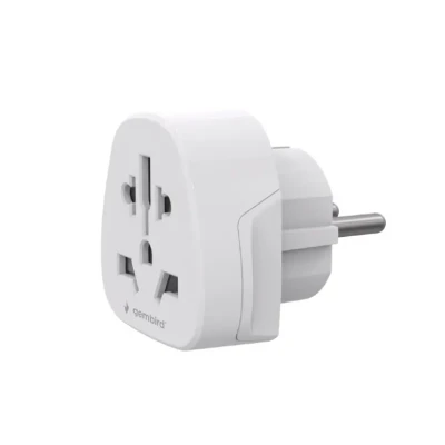 Gembird World to EU power adapter plug, 15 A  |  A-AC-EUMINTF  |  Travel adapter
