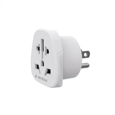 Gembird World to US power adapter plug, 10 A  |  A-AC-USMINTF  |  Travel adapter