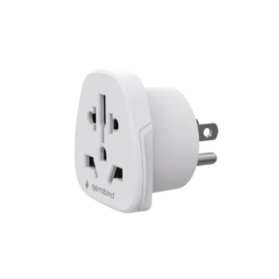 Gembird World to US power adapter plug, 10 A  |  A-AC-USMINTF  |  Travel adapter