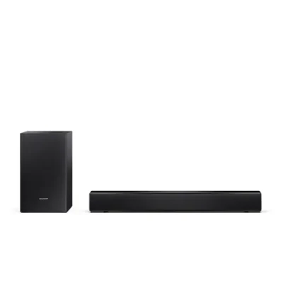 Sharp Компактная 2.1 Звуковая панель с беспроводным сабвуфером  |  HT-SBW121  |  240 Вт  |  Bluetooth  |  Черный  |  Беспроводное соединение