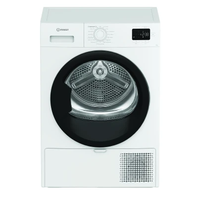 INDESIT Dryer Machine  |  C YD 92D WB EE  |  Energy efficiency class E  |  Front loading  |  9 kg  |  Digital  |  Depth 60.7 cm  |  White