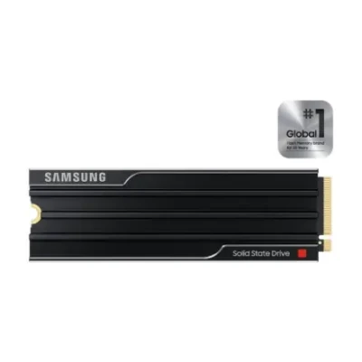 Samsung SSD  |  9100 PRO ar siltuma izlietni  |  8000 GB  |  SSD formāts M.2 2280  |  Cietā stāvokļa diska interfeiss PCIe 5.0 x4, NVMe 2.0  |  Lasīšanas ātrums 14800 MB / s  |  Rakstīšanas ātrums 13400 MB / s
