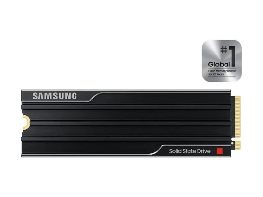 Samsung SSD  |  9100 PRO ar siltuma izlietni  |  8000 GB  |  SSD formāts M.2 2280  |  Cietā stāvokļa diska interfeiss PCIe 5.0 x4, NVMe 2.0  |  Lasīšanas ātrums 14800 MB / s  |  Rakstīšanas ātrums 13400 MB / s