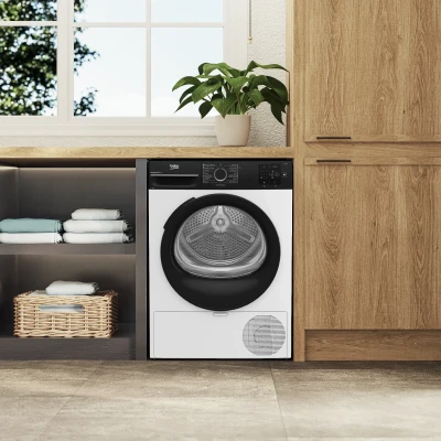 BEKO Dryer Machine  |  BM3T37249WBB  |  Energy efficiency class C  |  Front loading  |  7 kg  |  Digital  |  Depth 54.5 cm  |  White