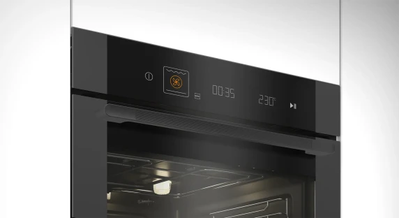 BEKO Oven  |  MBBIMA10600MTPSWE  |  72 L  |  Electric  |  Pyrolysis  |  Touch control  |  Steam function  |  Height 59.5 cm  |  Width 59.4 cm  |  Black