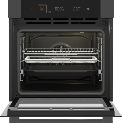 BEKO Oven  |  MBBIMA10600MTPSWE  |  72 L  |  Electric  |  Pyrolysis  |  Touch control  |  Steam function  |  Height 59.5 cm  |  Width 59.4 cm  |  Black
