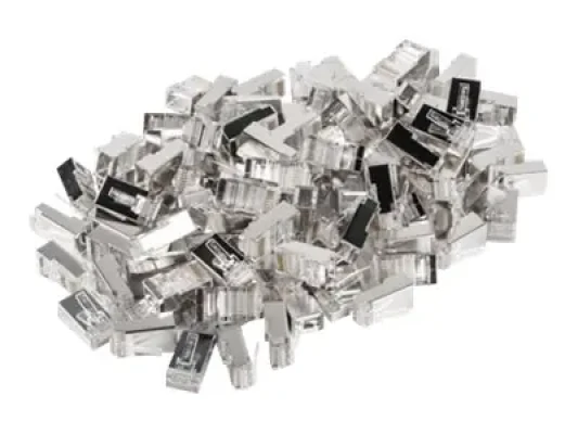 Lanberg  |  RJ45 Cat. 5 / 5e FTP Plug 8P8C, 100 pcs  |  Transparent