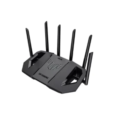 ASUS TUF Gaming BE9400 Router  |  Wi-Fi 7  |  2.4 GHz, 5 GHz, 6 GHz  |  AiMesh  |  4× RJ-45  |  MU-MIMO