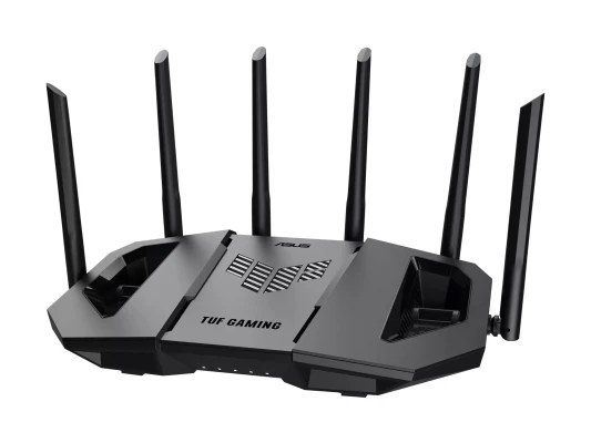 ASUS TUF Gaming BE9400 Router  |  Wi-Fi 7  |  2.4 GHz, 5 GHz, 6 GHz  |  AiMesh  |  4× RJ-45  |  MU-MIMO