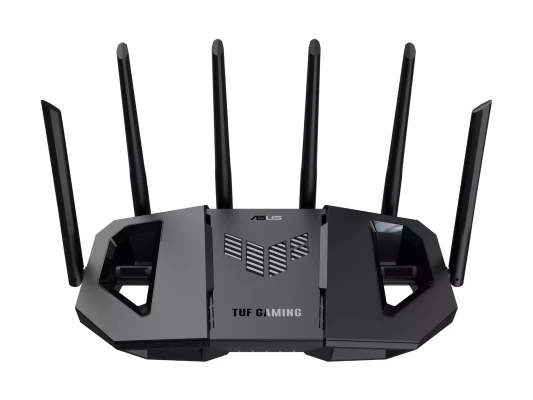 ASUS TUF Gaming BE9400 Router  |  Wi-Fi 7  |  2.4 GHz, 5 GHz, 6 GHz  |  AiMesh  |  4× RJ-45  |  MU-MIMO