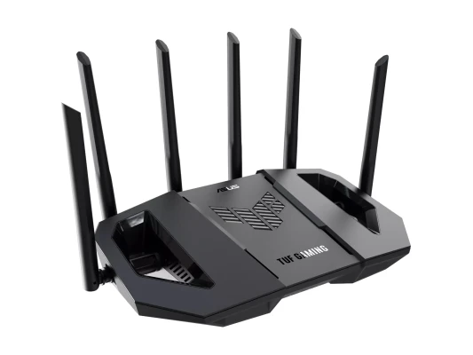 ASUS TUF Gaming BE9400 Router  |  Wi-Fi 7  |  2.4 GHz, 5 GHz, 6 GHz  |  AiMesh  |  4× RJ-45  |  MU-MIMO