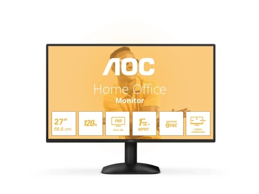 AOC  |  27B31H  |  27 "  |  IPS  |  FHD  |  16:9  |  120 Hz  |  1 ms  |  1920 x 1080 pixels  |  300 cd / m²  |  HDMI ports quantity 1  |  Black
