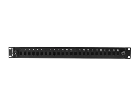 Lanberg Rackmount 19" 1U Fiber Patch panel 24xSC Simplex / 24XLC Duplex Black with Accessories  |  FOP1-24SS-LDB