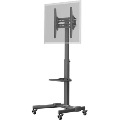 Goobay Floor stand  |  TV Presentation Stand Basic, Size L  |  Height adjustment  |  37-70 "  |  Maximum weight (capacity) 35 kg  |  Black