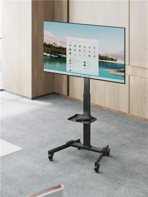 Goobay Floor stand  |  TV Presentation Stand Basic, Size L  |  Height adjustment  |  37-70 "  |  Maximum weight (capacity) 35 kg  |  Black