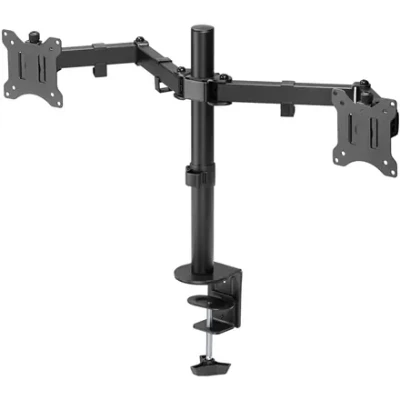 Goobay Dubultā monitora stiprinājums Flex  |  Rotējošs, Slīpums, Rotācija  |  17-32 "  |  Maksimālais svars (jauda) 8 kg  |  Melns