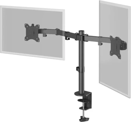 Goobay Dubultā monitora stiprinājums Flex  |  Rotējošs, Slīpums, Rotācija  |  17-32 "  |  Maksimālais svars (jauda) 8 kg  |  Melns