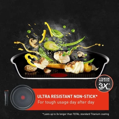 TEFAL Pot Set, 4 pcs  |  L7649453 Ingenio Ultimate  |  16 / 18 / 20 cm  |  Aluminum  |  Black