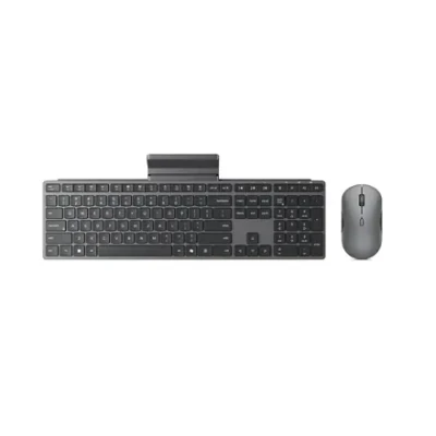 Lenovo 700 Modern Multi-Device Wireless Combo-US English  |  Keyboard and Mouse Set  |  Wireless  |  Mouse included  |  US English  |  Bluetooth  |  Luna Grey