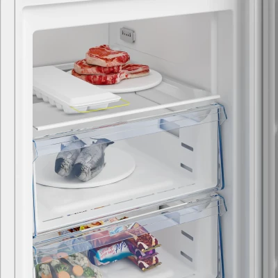 BEKO Freezer  |  B5RFNE274W  |  Energy efficiency class E  |  Upright  |  Free standing  |  Height 151.5 cm  |  Total net capacity 220 L  |  No Frost system  |  White