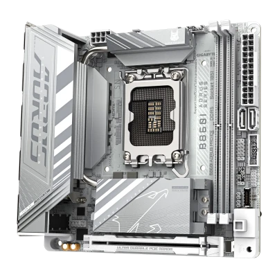 Gigabyte B860I AORUS PRO ICE  |  Procesora ģimene Intel  |  Procesora sockets LGA1851  |  DDR5  |  Atbalstītās cietā diska interfeisa SATA, M.2  |  SATA savienotāju skaits 2
